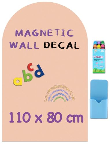HeatPomelo Magnetische Bogen Wandfolie 110 x 80 cm, Selbstklebende Tafel Tapete für Wand, Magnetische Tafel (Camel Blush)