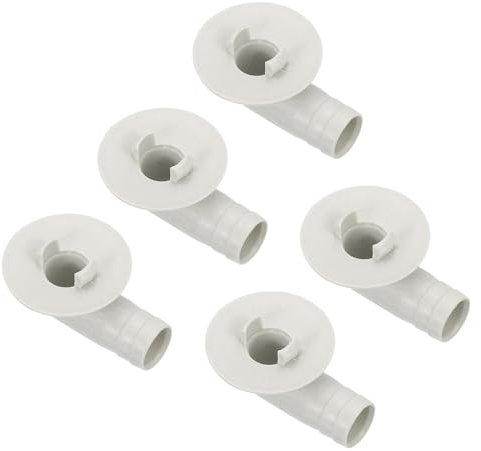 QUARKZMAN 5Pcs Conector en Codo para Manguera de desagüe de Aire Acondicionado con Anillo de Goma para Unidades Mini-Split y de Ventana, 15mm, Blanco