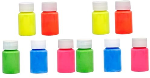 Tofficu 2 Sätze Leuchten Im Dunklen Pigment Nachtleuchtende Pigmente Nachtleuchtende Farbpigmente Zeichenpigment 5 Stück * 2