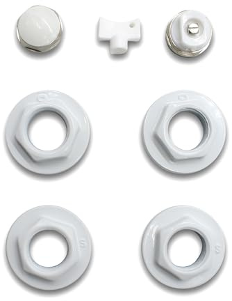DOJA Barcelona Kit de Réducteur à Filetage pour Radiateurs 1x3/8 Blanc- Purgeur Radiateur Universal - Bouchon Radiateur Chauffage, Installation Facile - Vannes de Purge de Radiateur