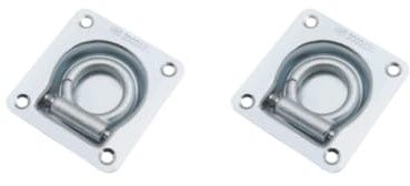 Juego de 2 accesorios de amarre de anillo en D, resistentes, reutilizables, gancho de remolque