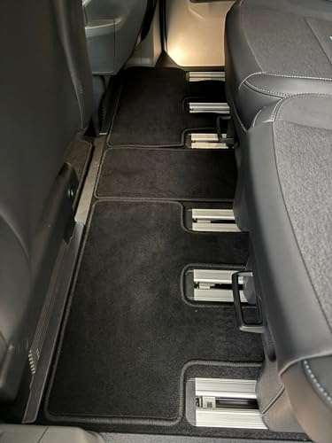 Gastraum Kofferraum Teppich Fußmatte schwarz passend für Ford Tourneo Custom Titanium X L2 mit Einzelsitzen (Langer Radstand) ab 2025