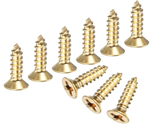 M METERXITY 200-Pack Brass Wood Screws M3x10mm
