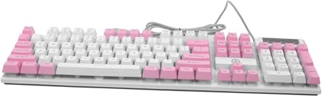 HEALSOPTHY Teclado para Juegos Mecánico USB RGB De 104 Teclas Cable, Diseño Bicolor y, Retroiluminación, para Oficina y Hogar, Hardware Gaming para Pc