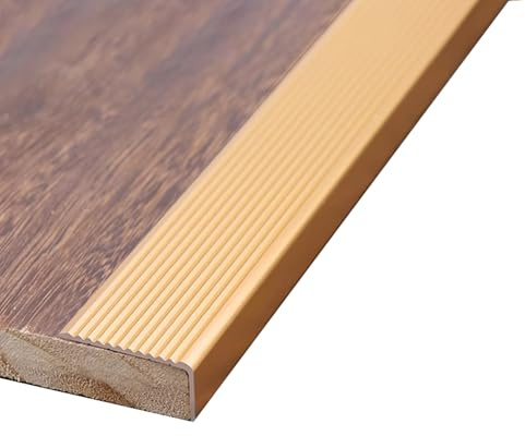 Profilo protettivo antiscivolo per gradini, 3 pezzi, in alluminio, decorativo, per scale (giallo, 90 x 3 x 2 cm), per sicurezza e stile