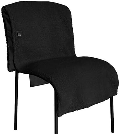 Cojín Calefactable Eléctrico For Asiento, Almohadilla Sherpa Calefactable, Alimentado Únicamente Por USB, Alfombrilla De Temperatura Ajustable For Silla De Camping En Casa(Black)