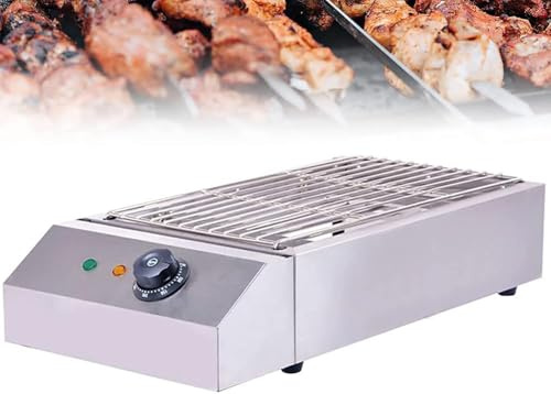 Plancha Eléctrica De Sobremesa, Barbacoa Portátil De 2600 W, Distribución Uniforme del Calor, Calentamiento Rápido, Parrilla Comercial para Interiores con Bandeja De Goteo Llena De Agua Y C