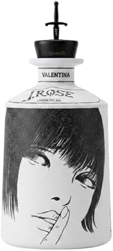 J. Rose Gin Valentina JR-V01 Gin London Dry Artigianale - Collezioni D'autore - Edizione Limitata Guido Crepax, 700ml