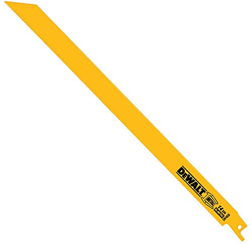 DEWALT Reciprocating Saw Blades, Straight Back, 12-Inch, 14 TPI, 5-Pack (DW4838)