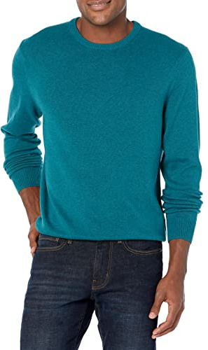 Amazon Essentials Men's Long-Sleeve Crewneck Jumper, 100% Cotton, Big & Tall Options Available