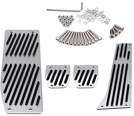 Keenso Auto Pedalauflage, 4 Stk/Set Auto Manuell Schaltgetriebe Kupplung und Bremse Pedale Fußstütze Pedalauflage für 1 3 5 7 X1 Series E30 E32