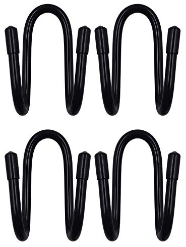 YYST Flexible Over the Seat Hard Hat Rack Holder Back Seat Hanger Headrest Hanger Headrest Hook (Black X 4 Pack)