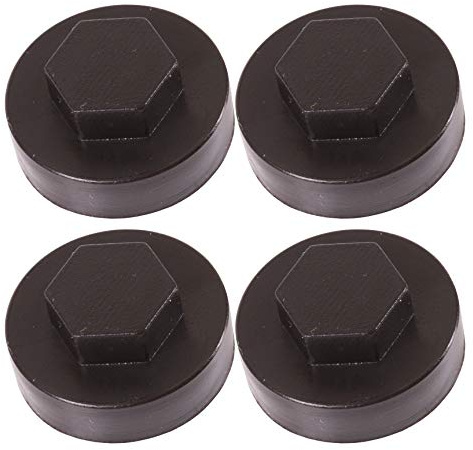 White Hinge 200x Black Hex TEK Roofing Cover Caps for 19mm Washer/Coverage & 8mm Recess