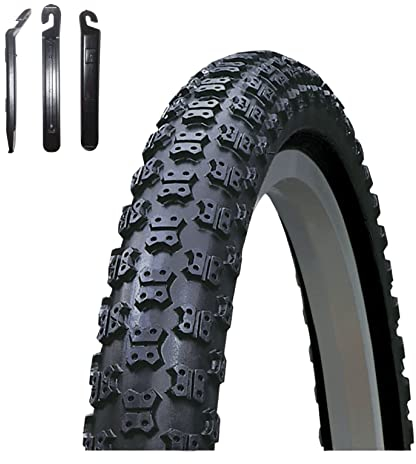 1 x Roverstone 20 Fahrradreifen Fahrradmantel Schwarz 54-406 (20 x 2,125) inkl. 3 Reifenheber