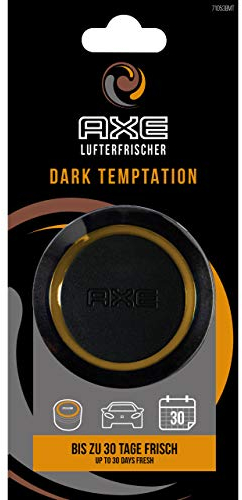 AXE Ambientador de Coche Lata Gel 125GR Portavasos - DARK TEMPTATION: Frescura Refrescante y Duradera para Tu Viaje - Hasta 30 Días de Confianza y Estilo