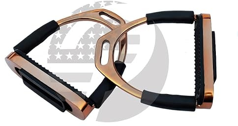 Steigbügel für Pferde, flexibel, 12,7 cm, Roségold, 12,9 cm