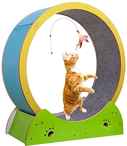 SSQUZA Katzenlaufrad, Laufband für Haustiere, Laufrad für Katzen, Fitness-Spielzeug, Klettergerüst, Klettergerüst für Katzen, Laufband, geeignet für kleine, mittelgroße Haustiere