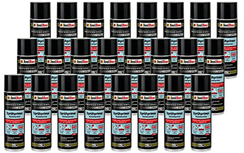 Isolbau Sprühprimer 24 x 500 ml - Kontakt-Primer zur Vorbehandlung der Haftflächen - Haftvermittler für Glas, Holz, Metall, Mauerwerk, PVC, Beton uvm