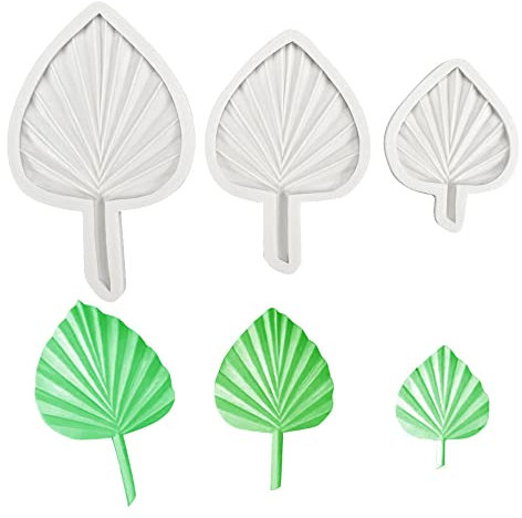 Moule Silicone Lot De 3 Moules En Silicone Pour Gâteau Au Chocolat Fondant Feuille De Palmier Monstera Pliée