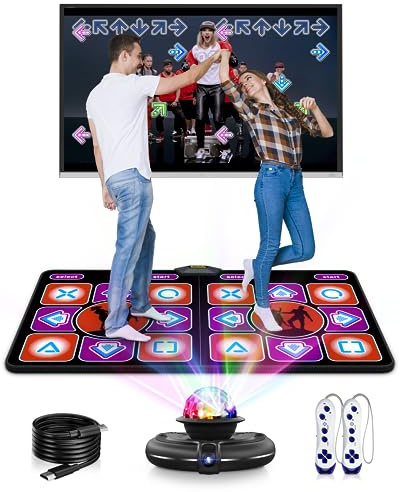 Acelufly Tappetino da Ballo in Flanella per TV con Fotocamera HD, Antiscivolo per Bambini, Adulti, Ragazze e Ragazzi