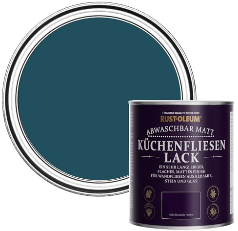 Rust-Oleum Wasserabweisender Küchenfliesenlack in mattem Finish -Uniformblau 750ml