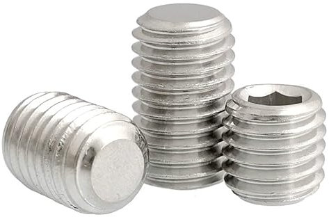 100 Stück M3 M4 Sechskant-Innensechskant-Set-Schraube, flache Spitze, Madenschraube, Inbus, 304 Edelstahl, Schraubenende, Madenschraube, kopflos, DIN913 (Farbe: 8 mm, Größe: 100 Stück M3) ( Color : 8m