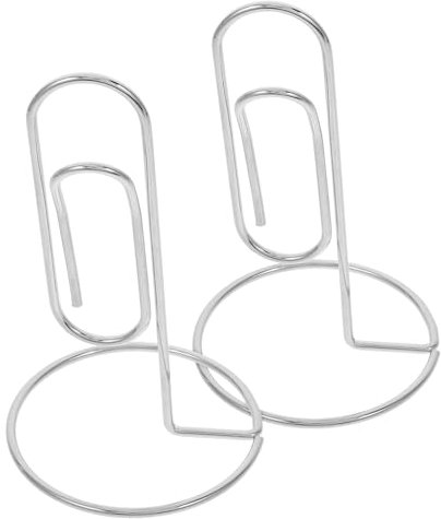 DIYEAH 2stücke Metall Kartenhalter Mit Clip Desktop Vielseitiger Tischkartenhalter Für Fotos Notizen Memokarten Für Hochzeiten Partys Bürodekoration Silber