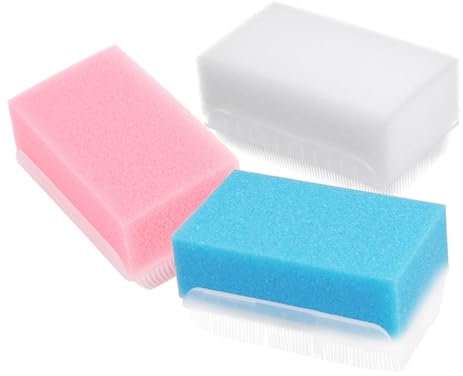 PAMINGONO 3pcs Tactile Brush for Sensory Bathing Cradle Cap Treatment Portable Body Scrubber for Shower and Bath
