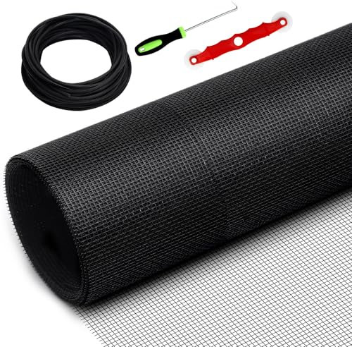 Fliegengitter Fenster, DIY Insektenschutz Fenster 250x120 cm, Robustes Glasfaser Fliegennetz Fenster, Katzenschutznetz Geeignet Für Balkon, Wohnzimmer, Terrasse, Dachfenster Zum Insektenschutz.