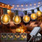 kolpop Guirlande Solaire Exterieur Dimmable, 8 Modes 10M Guirlandes Lumineuse Exterieure Solaires, IP65 Étanche Lumiere Guinguette Ampoule pour Jardin Terrasse Cour Pergola Fête