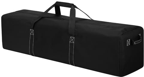 180L Sporttasche Reisetasche Groß für Camping - 52 Zoll Extra Große Duffle Bag mit 2 Seitengriffen für Reisen Sport 132x36x36cm-Schwarz