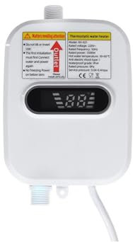AUBEST Chauffe-Eau, Mini Chauffe-Eau Électrique Instantané sans Réservoir, 3500W, Robinet De Cuisine, Chauffage Instantané en 3 Secondes