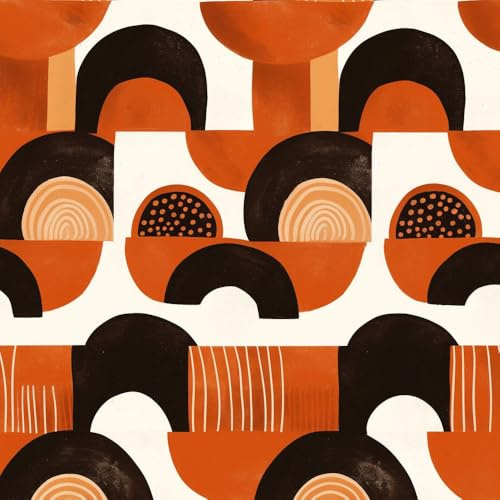 NKDYVB Boho Marrón y Gris Geométrico Papel pintado autoadhesivo despegable y pegable Geométrico moderno Papel de contacto para decorar la pared del dormitorio 45cm x 300cm
