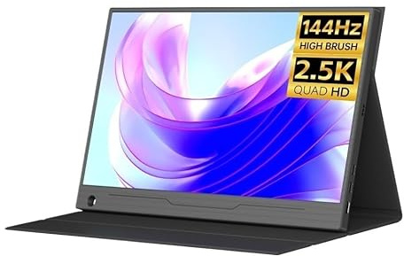 FZL02068LM Juegos Monitor portátil de 17,3 Pulgadas, 144 Hz, 2560 x 1440 IPS, Pantalla de expansión Externa con Altavoces