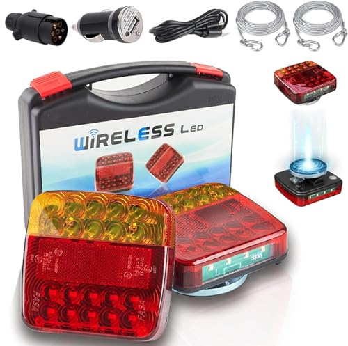 TXGSDXS Luces Remolque Inalámbricas LED Magnéticas IP65 7 Pines