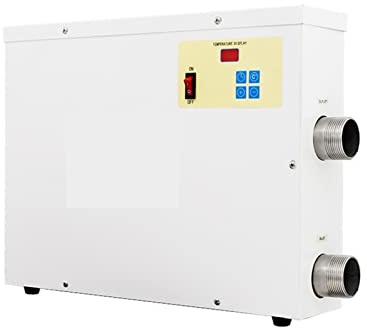 DIGNIFE Pool Heater, 5.5kw-15kw Swimming Pool Electric Heater Constant Temperature Swimming Pool Heater SPA Hot Tub Bathtub Heating Adjustable Temperature(PHS-15)