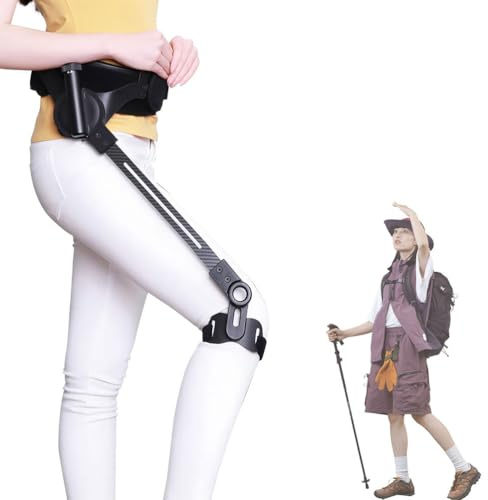 Esoscheletro bionico Portatile per Camminare, Sollevare Le Gambe e Aiutare a Salire Le Scale, 3 Livelli di Resistenza Regolabili, ausilio bionico per Camminare per Adulti e Anziani,Right Leg L