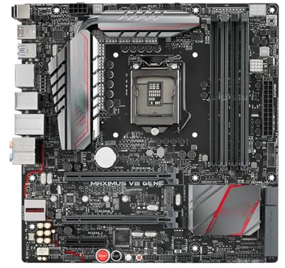 Placa Madre Placa Base Fit For ASUS ROG Maximus VIII Gene Compatible con i7-7700K, i7-6700K, i5-7600K, i5-6600K, CPU 4×DDR4, 64 GB, M.2, LGA1151, PCIe3.0, Micro ATX
