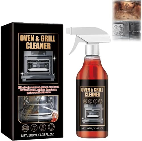 Oven Cleaner Heavy Duty Spray, Heavy Duty Foam Oven and Grill Cleaner, Removes Baked On Food and Burnt-In Grease Fast, for Microwave, Air fryer