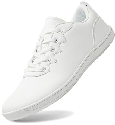 Scarpe Unisex Larghe a Piedi Nudi per Uomo e Donna, Scarpe da Ginnastica Leggere e comode (White, 44)