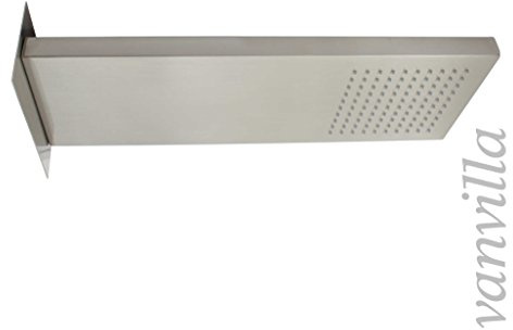 vanvilla Duschkopf Edelstahl 60cm x 22 cm gebürstet Regendusche Regenduschkopf