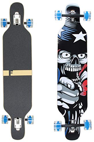 Flex3 bis 68kg - Camber Longboard (Flex3 bis 68kg, Amerika LED - Ahornholz)