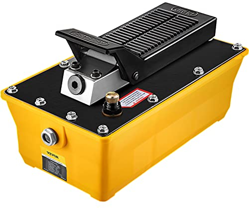 VEVOR Air Hydraulic Pump, 10,000 PSI Hydraulic Foot Pump, 1/2 Gal Reservoir Foot Operated Air/Hydraulic Pump, with Hose and Spray Gun for Heavy Machinery Rigging, Auto Repair, Auto Body Frame Machines