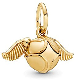Lkwidi Charme Golden Snitch Dangle Charms-Anhänger 925 Sterling Silber Charm Bead Pendant für Europäische Armbänder und Halsketten
