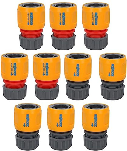 Hozelock Quick Release Fitting & Aqua Water Stop Garden Hose Pipe Yard 10pk