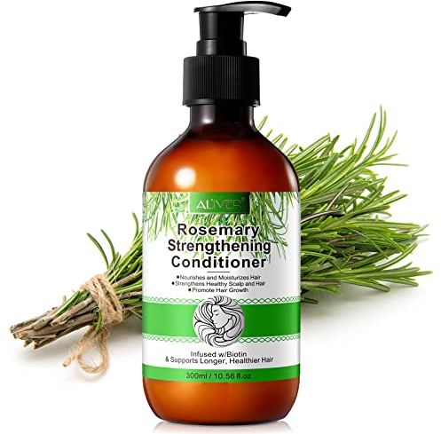 Rosmarin Conditioner, Rosemary Mint Conditioner für Trockenes Geschädigtes Haar, Unterstützt die Haarstärke Verdichtet Macht Weich, Tiefe Feuchtigkeit Kopfhaut Bio Haarspülung für Männer Frauen, 300ml