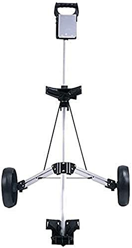 Golf-Schiebewagen, 2-Rad-Golf-Schiebewagen, tragbarer Golf-Trolley, zusammenklappbarer, Leichter Schiebewagen für Golfzubehör, Faltbarer 2-Rad-Push-Pull-Golfwagen