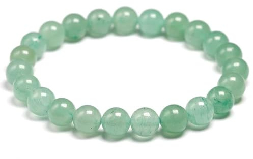 Joyas Minerales Grüner Aventurin-Armband – 100% echte Natursteine | Bequem & elegant | Elastische koreanische Schnur | Inkl. Geschenkbox (Grüner Aventurin, 6mm)
