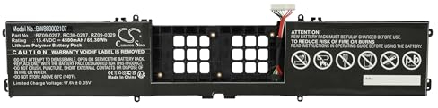 vhbw batteria compatibile con Razer Blade 17 4K TOUCH 120HZ GEFORCE RTX 3080 notebook (4500mAh, 15,4V, Li-Poly)