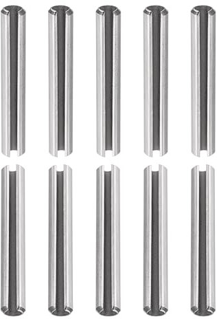 DTGN M2,5 x 20mm(DxL) Fessura Molla Perno - 20pz - Buono per Casa Macchina Fissaggio - 304 Inossidabile Acciaio Molla Tassello Tensione Rullo Perno - Argento